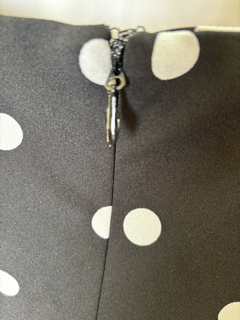 NY&C Black & White Polka Dot Kentucky Derby Midi Short Slv Dress Women’s Size M - Picture 7 of 7